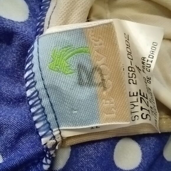 VINTAGE LE GOVE TM POLKA BLUE WHITE MACE IN U.S.A WOMEN SWEMWEAR SIZE 4 - Picture 8 of 11